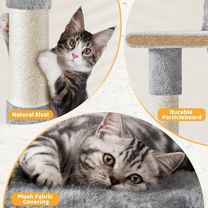 Yaheetech | 54in Cat Tree | Multi-Level Cat Tower w/Spacious Perch, Cozy Condo - Image 7