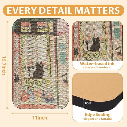 2 Pack Art Cat Scratcher, Wall-Mountable Cat Scratch Pad, Wall Cat Scratcher - Image 2