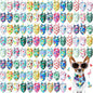 Chunful 100 Pieces Dog Bandanas Bulk Summer Pet Bandanas Pack Triangle Scarf by Chunful