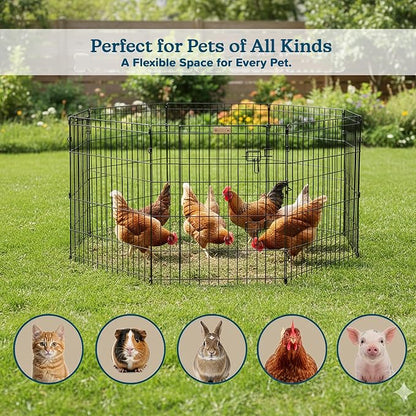 Puppy Playpen - Foldable Metal Exercise Enclosure - Indoor/Outdoor Fence - Image 6