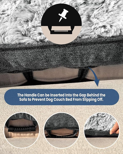 Calming Extra Large Dog Bed for Couch, 45 x 37 inch Removable Couch Cover for - Image 5