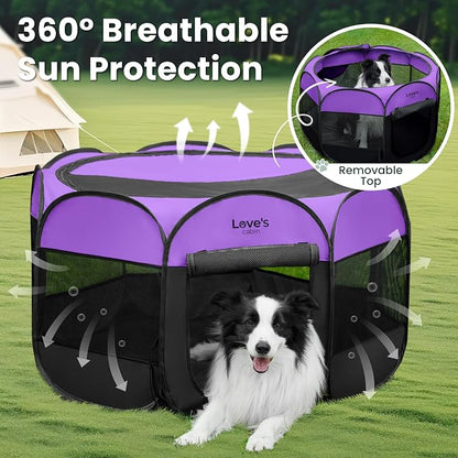 Love's cabin Pet Puppy Dog Playpen, Medium Dog Tent Crates Cage Indoor/Outdoor - Image 9