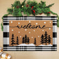 Tinideya 2 Pcs Door Mat Welcome Non Slip Coir Mats Floor Layering Doormats by Tinideya