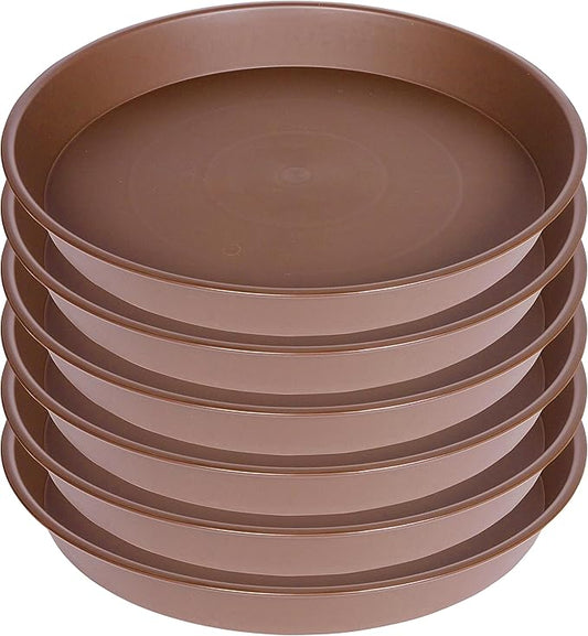 6 Pack of 12 inch Plant Saucer, Heavy Duty Plastic Plant Saucer 12 inch Round by Bleuhome