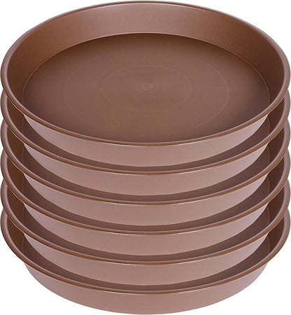 6 Pack of 10 inch Plant Saucer, Heavy Duty Plastic Plant Saucer 10 inch Round by Bleuhome