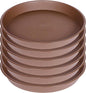 6 Pack of 7 inch Plant Saucer, Heavy Duty Plastic Plant Water Tray 7 inch Round by Bleuhome