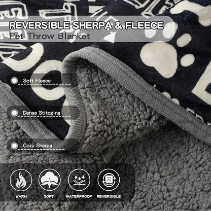 Waterproof Dog Blankets Pet Blanket 60"x80", Soft Fluffy Sofa Car Bed Protector - Image 4