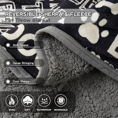 Waterproof Dog Blankets Pet Blanket 50"x60", Soft Fluffy Sofa Car Bed Protector - Image 4