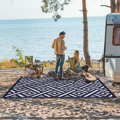 GENIMO Outdoor Rug for Patio Clearance, Reversible Plastic Straw Rugs for RV - Image 2