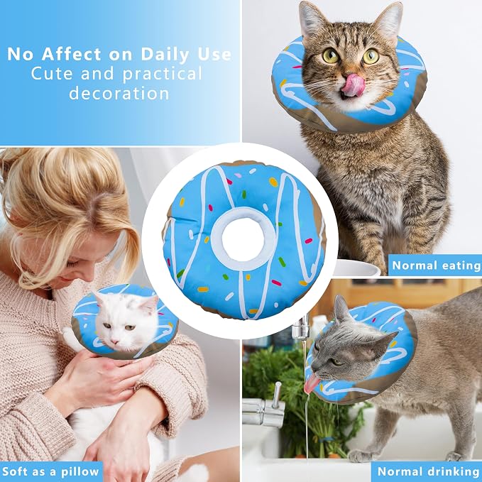 Cat Cone Collar Soft, Adjustable Cat Recovery Collar Kitten Cones to Stop - Image 4