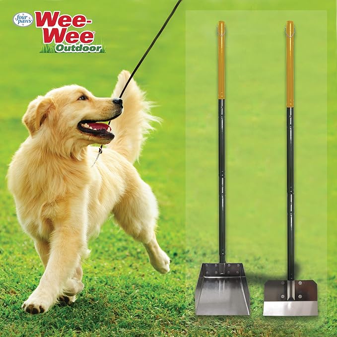 Four Paws Stainless Steel Long-Handled Dog Pooper Scooper Rake, & Pan 3 Piece - Image 2