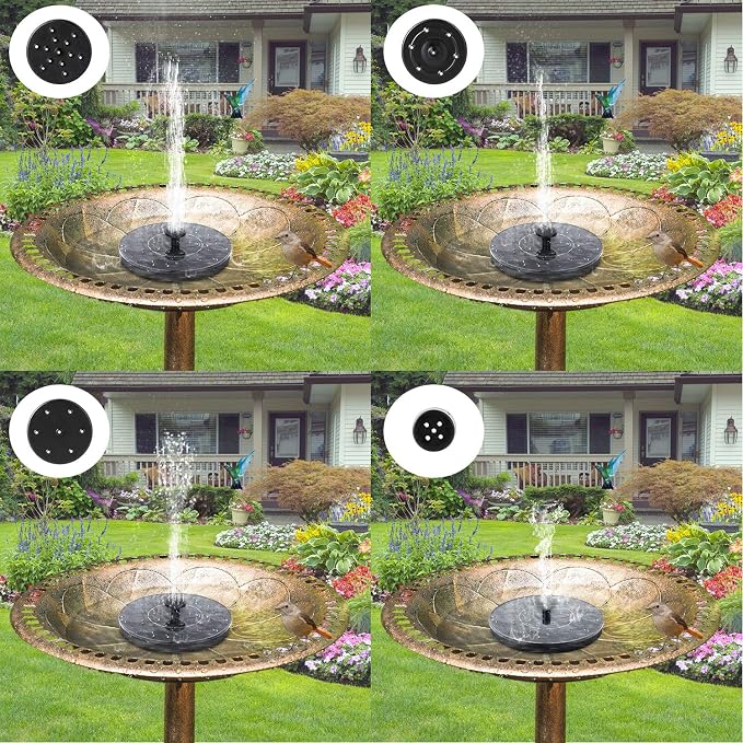 Mademax Solar Bird Bath Fountains Pump, Upgrade 1.4W Solar Fountain - Image 4