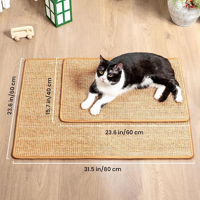 Cat Scratcher Mat, Sisal Cat Scratch Pad Rug, Wall Scratchers - Image 8