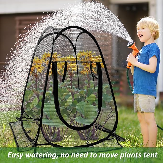 2pcs Pop Up Mesh Plant Protectors from Animals, Large Plant Netting Guard Cover - Image 6