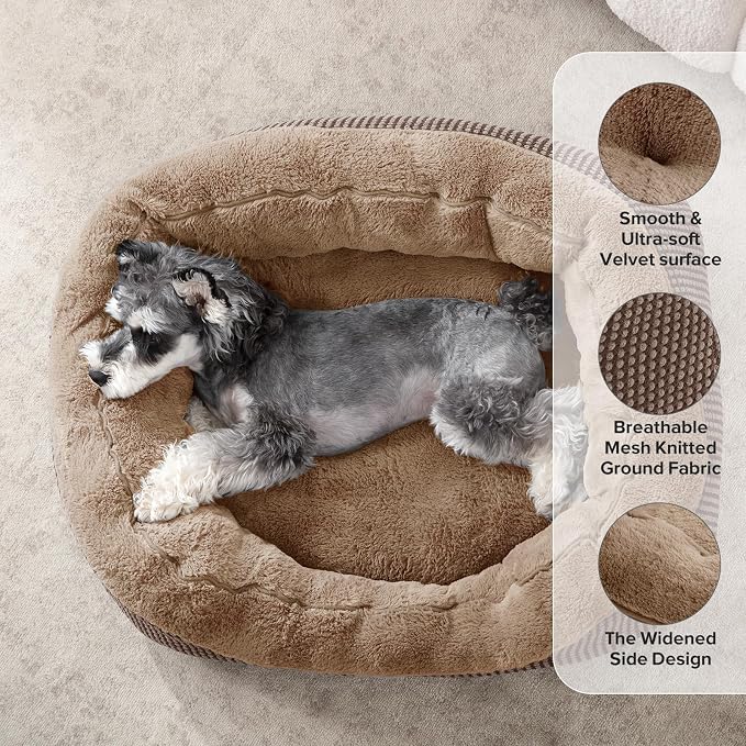 INVENHO Small Dog Bed Orthopedic Warming Soft Calming Sleeping Durable - Image 2