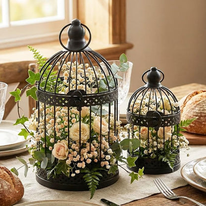 Vela Lanterns Bird Cage Decor Candle Holder Lantern Decorative Table - Image 9