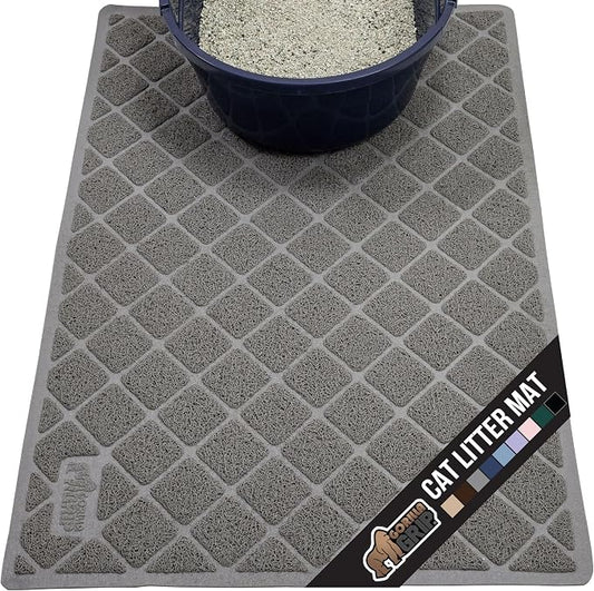 GORILLA GRIP Cat Litter Box Mat, Water Resistant, US Designed Kitty Litter by GorillaGrip