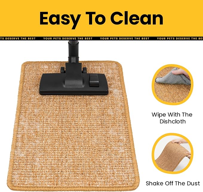 Cat Scratcher Mat, Sisal Cat Scratch Pad Rug, Wall Scratchers - Image 6