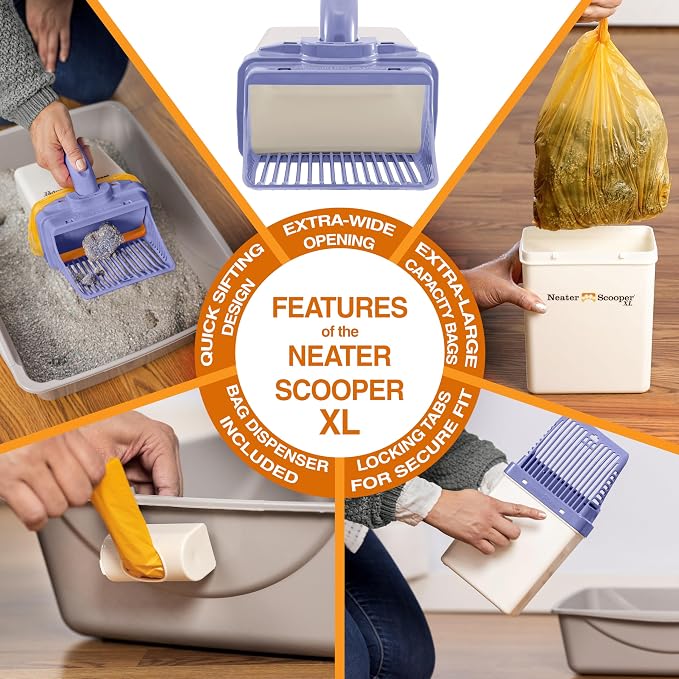 Neater Pet Brands Neater Scooper XL Cat Litter Scoop, 195 Refill Bags – - Image 6