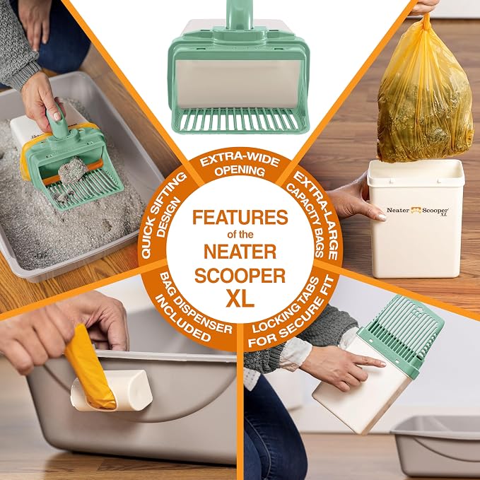 Neater Pet Brands Neater Scooper XL Cat Litter Scoop, 60 Refill Bags – - Image 6