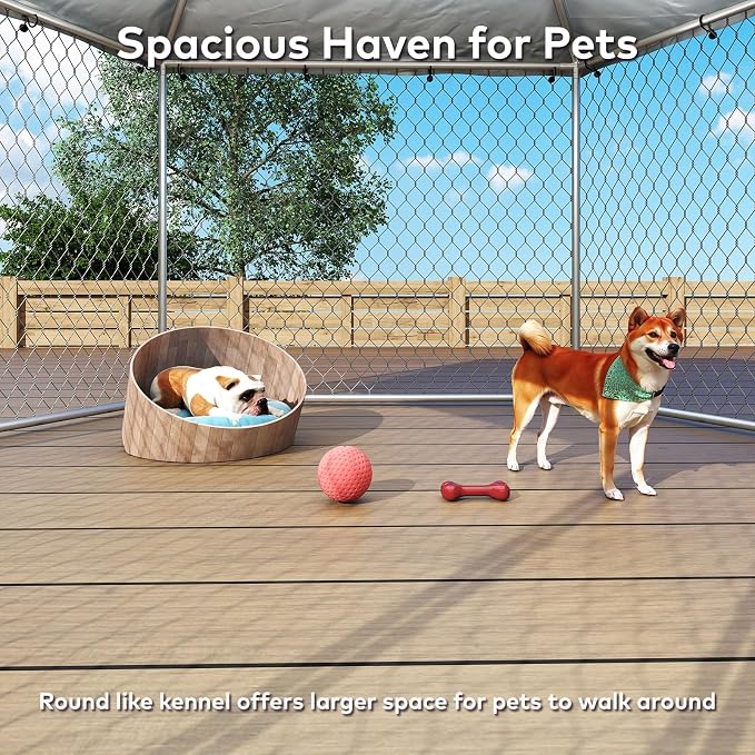 6.8x6.8 FT Outdoor Dog Kennel Outside Heavy Duty Dog Enclosure - Image 7