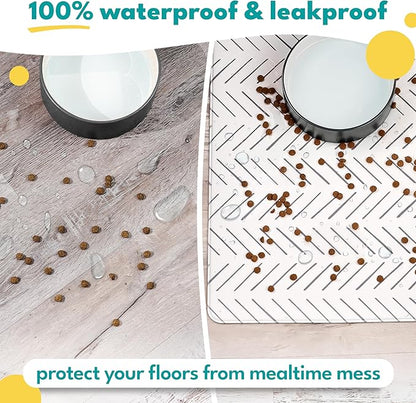NALALAS Large Dog Mat for Food and Water, Cat Feeding Mat | Large Waterproof - Image 2