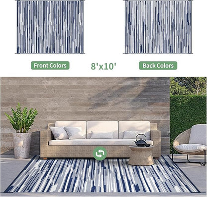 GENIMO Outdoor Rug for Patio Clearance, Reversible Plastic Straw Rugs for RV - Image 2