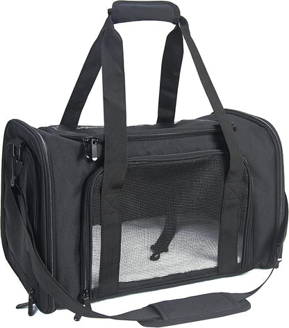 Soft Sided Carrier for Small Medium Cats Dogs, TSA Airline Approved Collapsible by NextFri