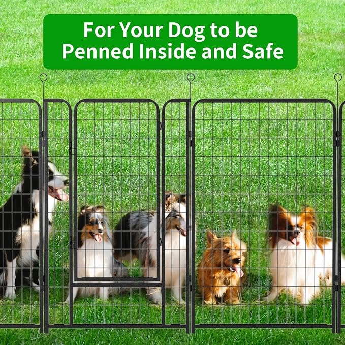 Dog Playpen Outdoor Extra Wide 16 Piece Panels Heavy Duty Dog Fence 50" Height - Image 6