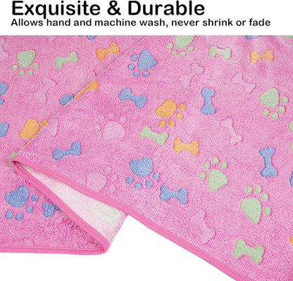 Dono 1 Pack 6 Dog Blankets, Soft Fluffy Fleece Pet Blanket Warm Sleep Mat Paw - Image 5