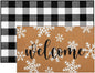 Tinideya 2 Pcs Winter Door Mat Outdoor Snowflake Welcome Mats by Tinideya