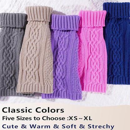 Dog Sweaters for Small Dogs Cute Knitted Chihuahua Clothes Warm Dog Clothes - Image 5