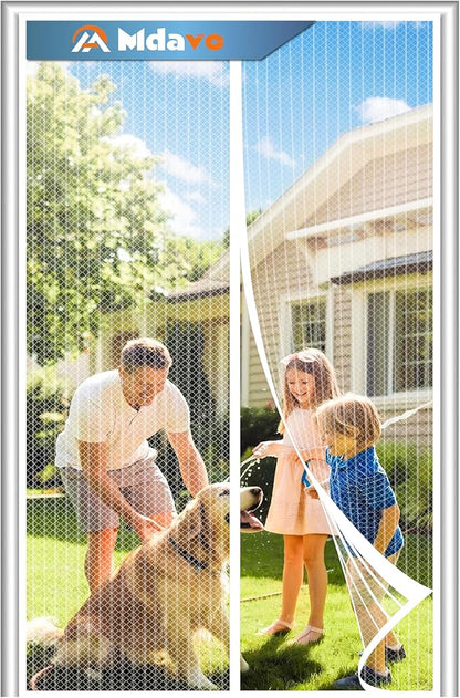 Magnetic Screen Door, Keep Bugs Out, Pet & Kid Friendly，Works by Welcometobuy