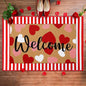 Tinideya 2 Pcs Valentine Door Mat Heart Welcome Outdoor Non Slip Coir Mats Red by Tinideya