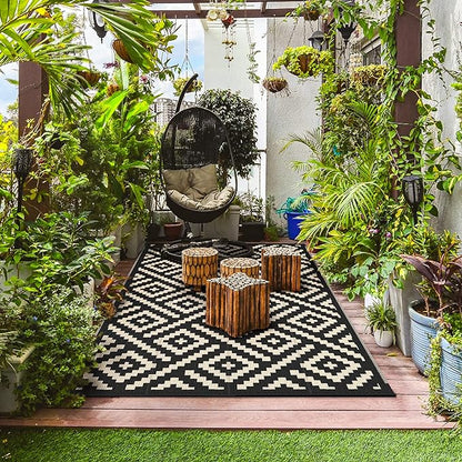 GENIMO Outdoor Rug for Patio Clearance, Reversible Plastic Camping Rugs - Image 3