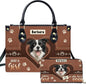 Personalized Pet Mom Leather Handbag – Custom Name Dog Cat Photo Purse by Encycom