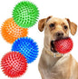 SHARLOVY 3'' Squeaky Balls for Small Dogs, 4 Colors Spiky Dog Balls for Puppy by SHARLOVY