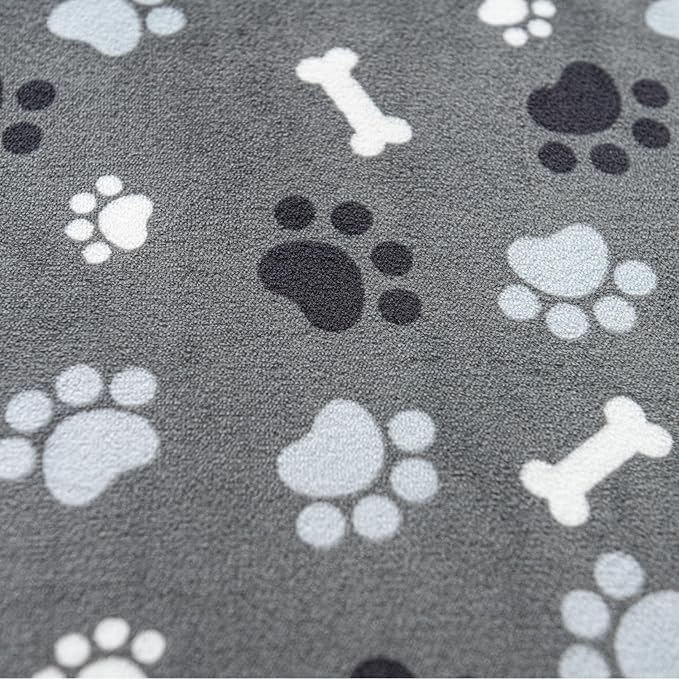 Dog Blanket Paw Bone Pattern 1 Pack 2 Super Soft Warm Flannel Sofa Cover Car - Image 4