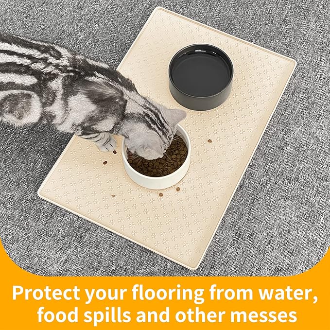 Ptlom Silicone Pet Placemat for Dog and Cat, Waterproof Non-Slip Pet Feeding - Image 5