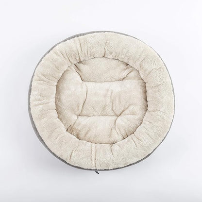 Love's cabin Round Donut Cat and Dog Cushion Bed, 20in Bed - Image 3