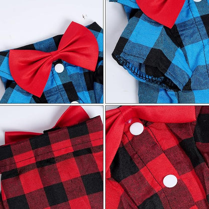 Tongcloud 3 Pack Plaid Puppy Cat & Dog Shirts - Image 4