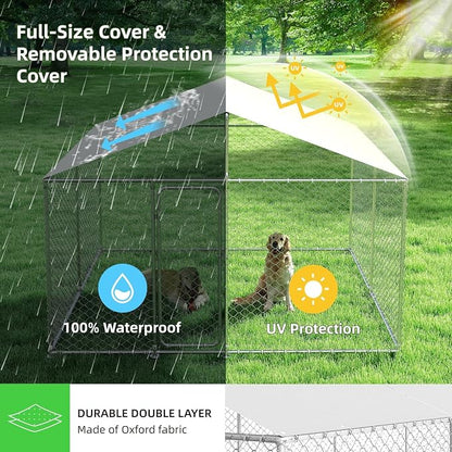 10x10 FT Outdoor Dog Kennel Outside - Image 4