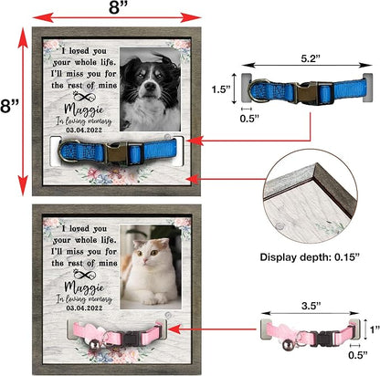 Customized Pet Keepsake Frame Dead Pet Xmas Memorial Dog Remembrance Frame - Image 3