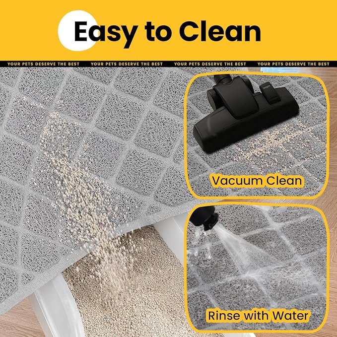 Cat Litter Mat Litter Trapping Mat, Less Waste Cat Litter Box Mat, Soft on - Image 7