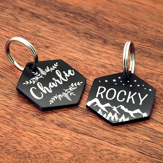Ultra Joys Stainless Steel Personalized Dog & Cat Tags, Front & Back Engraving - Image 2