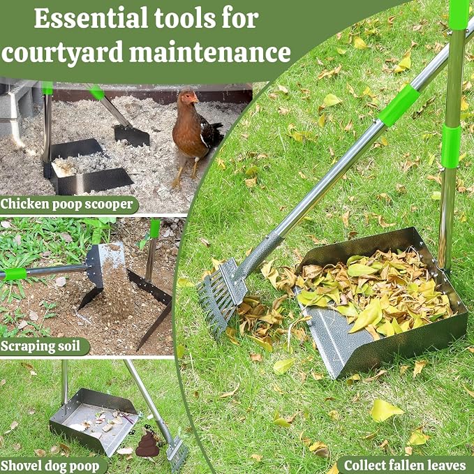T2Y 48.8" Extra Long Handle Dog Pooper Scooper 3-Piece Set, Heavy Duty Metal - Image 3