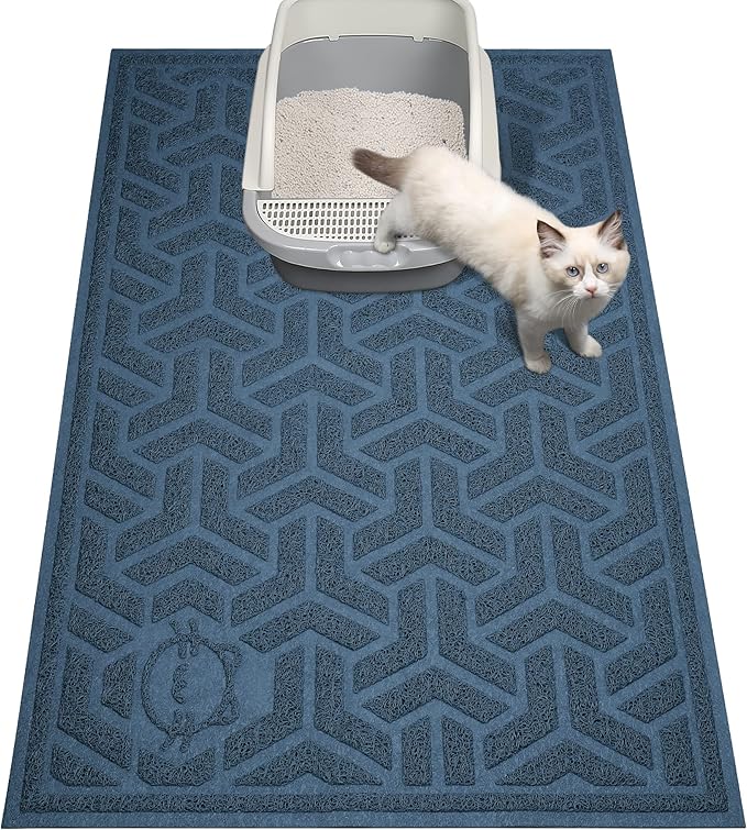 UPSKY Cat Litter Mat, Litter Trapping Mat Soft on Kitty Paws, Large Litter Box by UPSKY