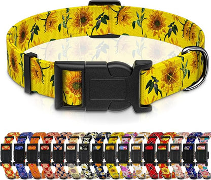 Dog Collar, Floral Boys Girls Puppy Collar by Seyezo