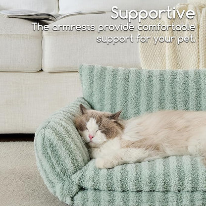 Hollypet Cat Bed Fluffy Plush Mutifuctional Double-Layer Soft Pet Couch - Image 4
