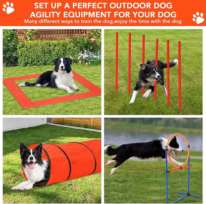 CuisinSmart Dog Agile Course Backyard Set, Dog Obstacle Course Backyard - Image 4